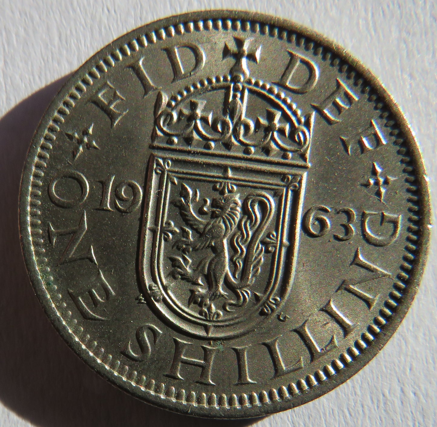 1963 Queen Elizabeth II Scottish Shilling Coin High Grade - Great Britain