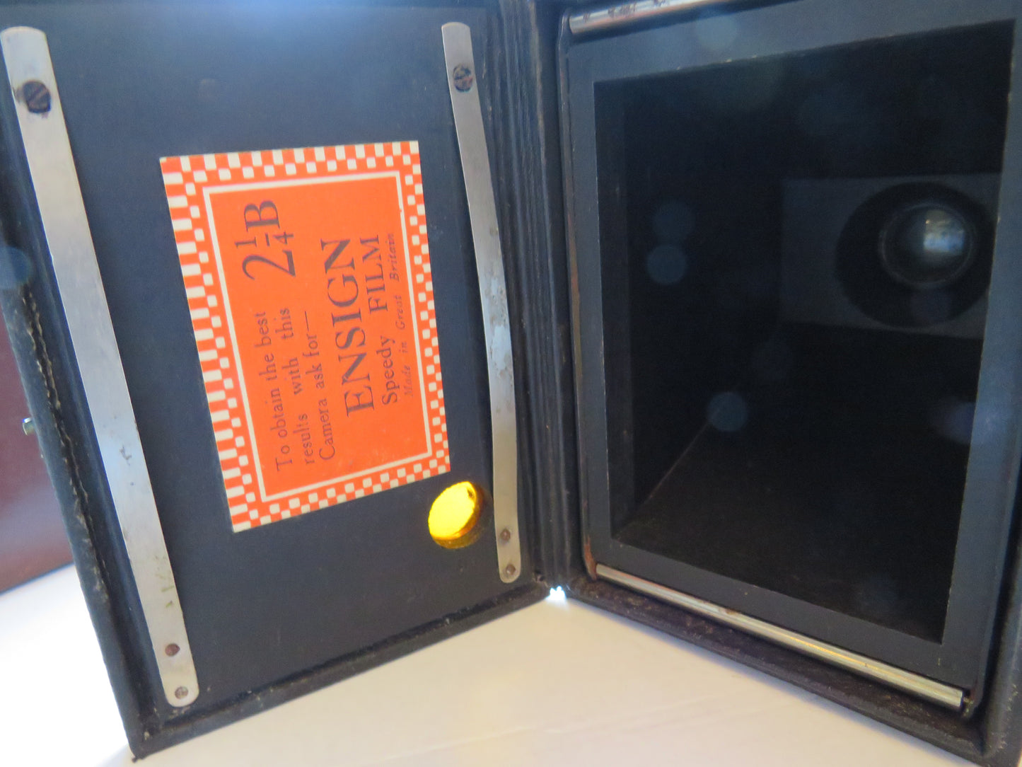 Box Ensign 2 1/4B Rapid Recliner Vintage Box Camera