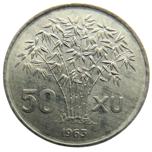 1963 Vietnam 50 Xu Coin