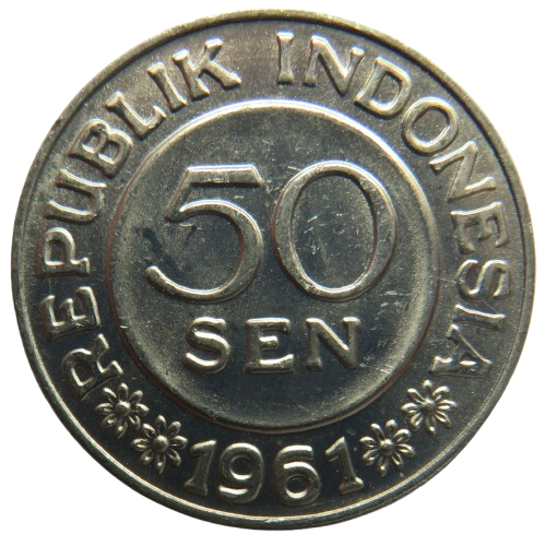 1961 Indonesia 50 Sen Coin