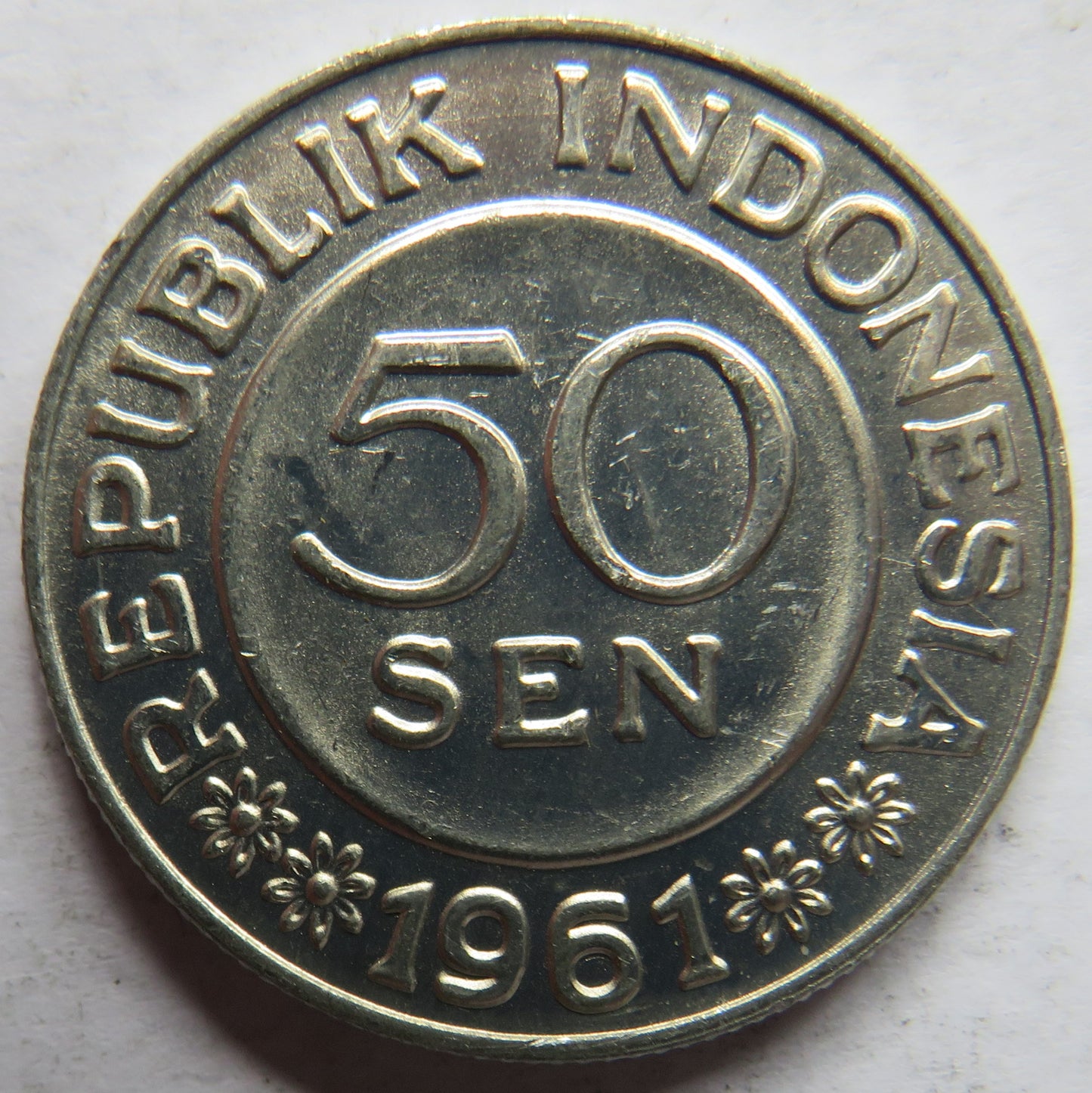1961 Indonesia 50 Sen Coin