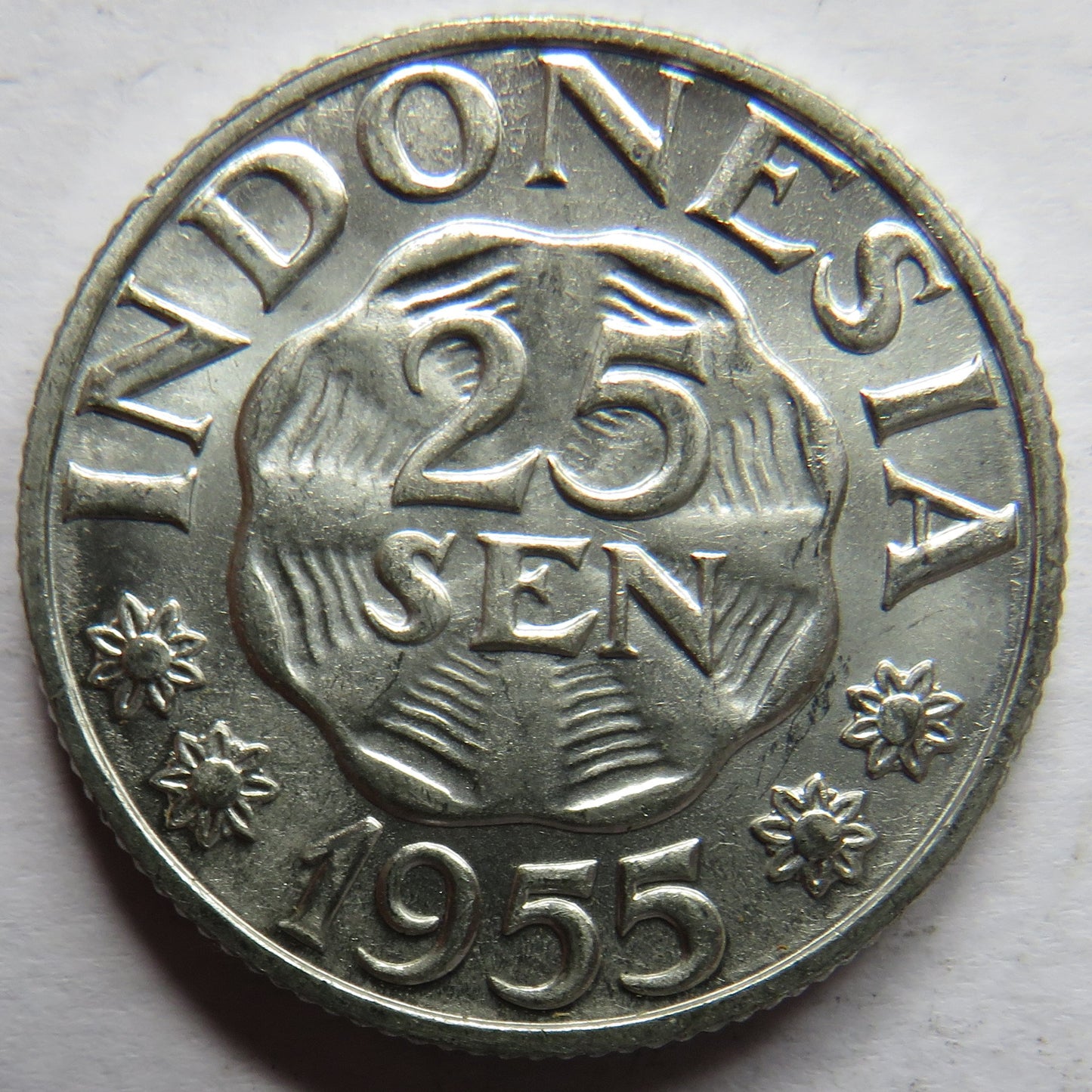 1955 Indonesia 25 Sen Coin