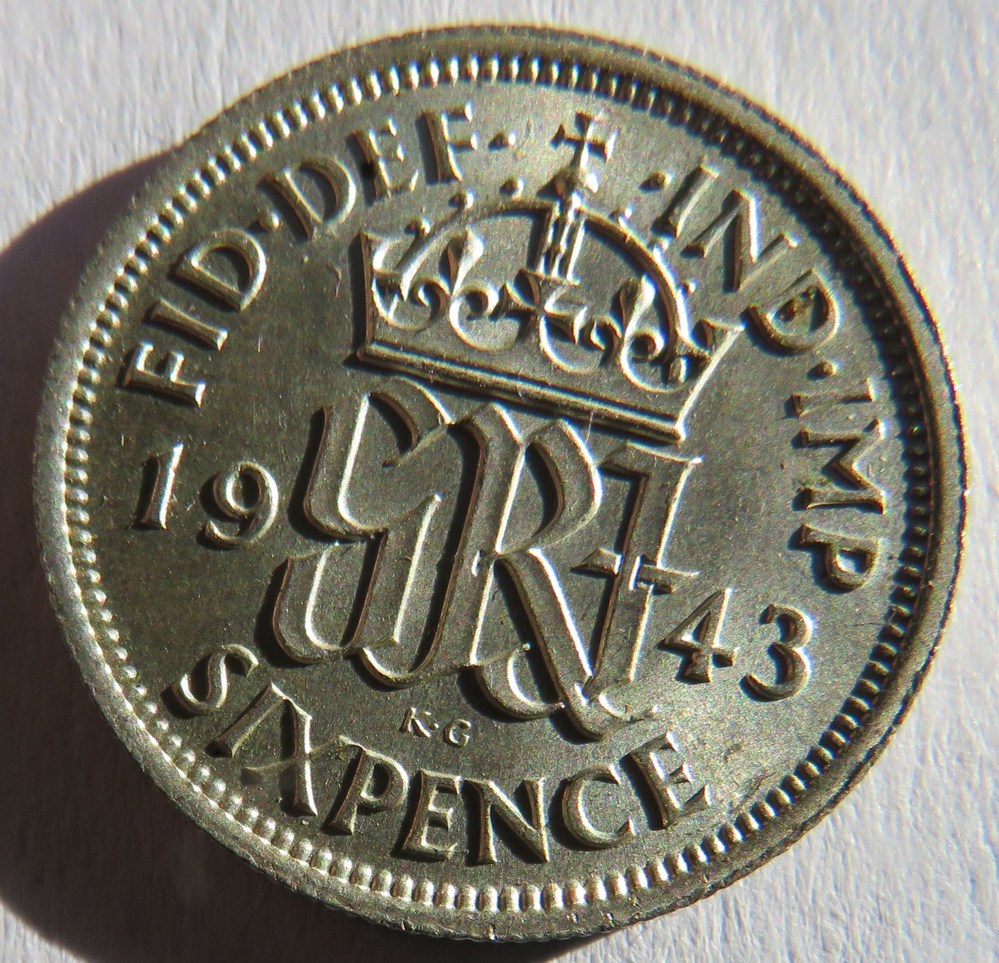 1943 King George VI Silver Sixpence Coin In High Grade - Great Britain