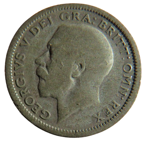 1925 King George V Silver Sixpence Coin - Great Britain