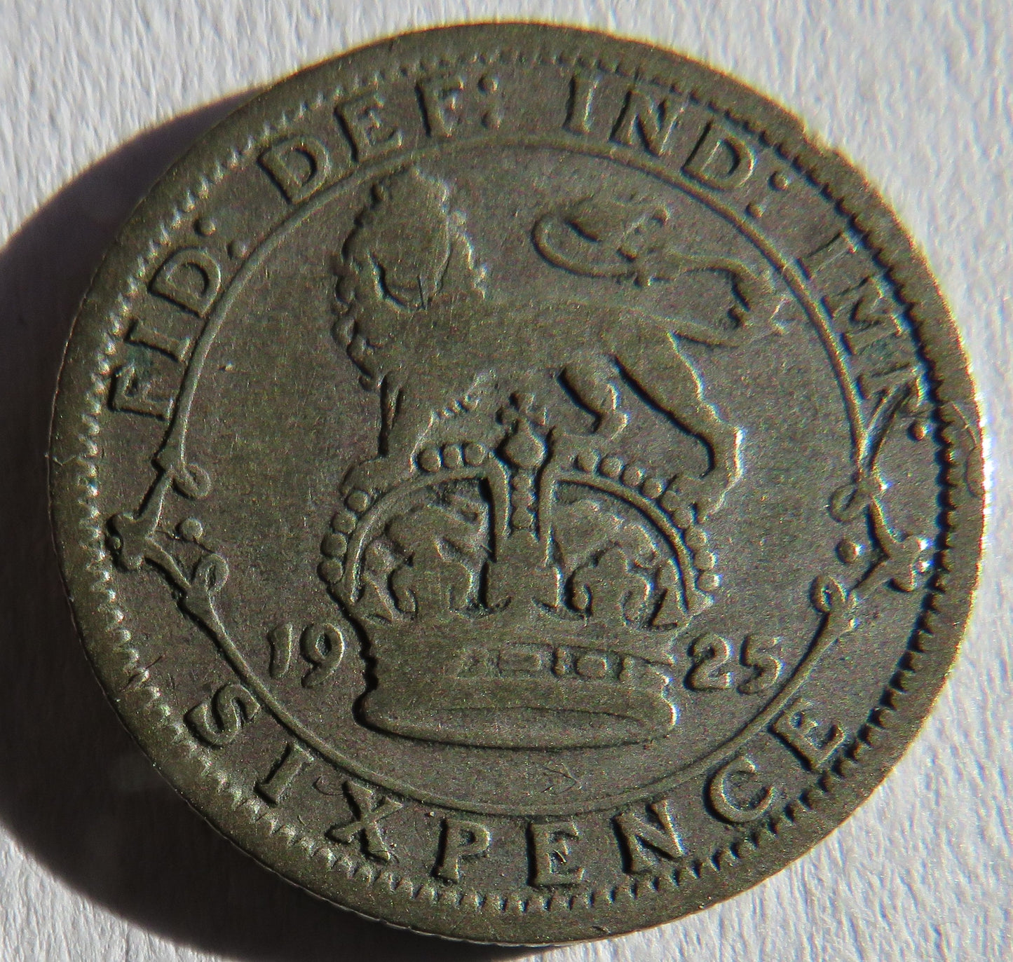 1925 King George V Silver Sixpence Coin - Great Britain