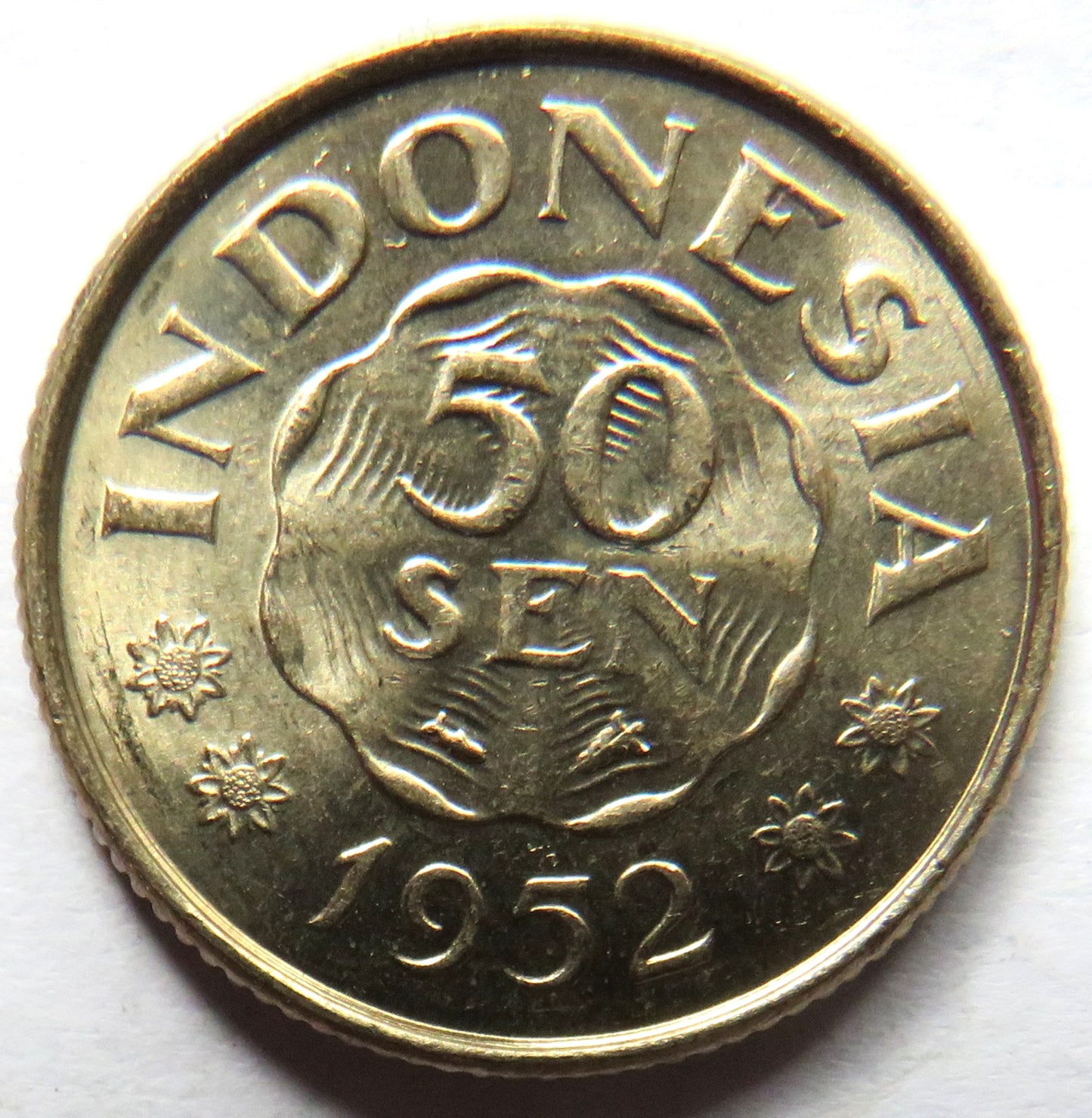 1952 Indonesia 50 Sen Coin