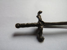 Load image into Gallery viewer, Vintage Sterling Silver Sword Brooch / Kilt Pin Edinburgh Hallmarks
