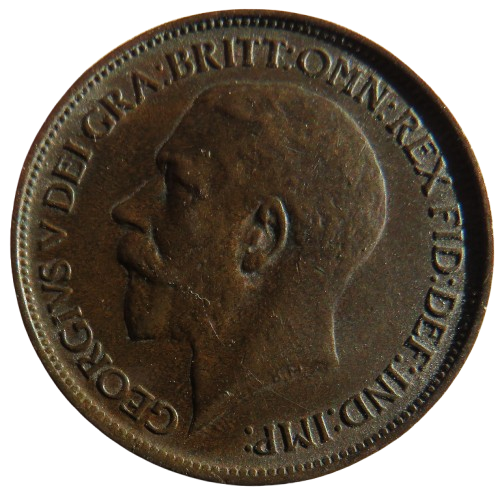 1923 King George V Halfpenny Coin - Great Britain