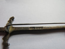 Load image into Gallery viewer, Vintage Sterling Silver Sword Brooch / Kilt Pin Edinburgh Hallmarks
