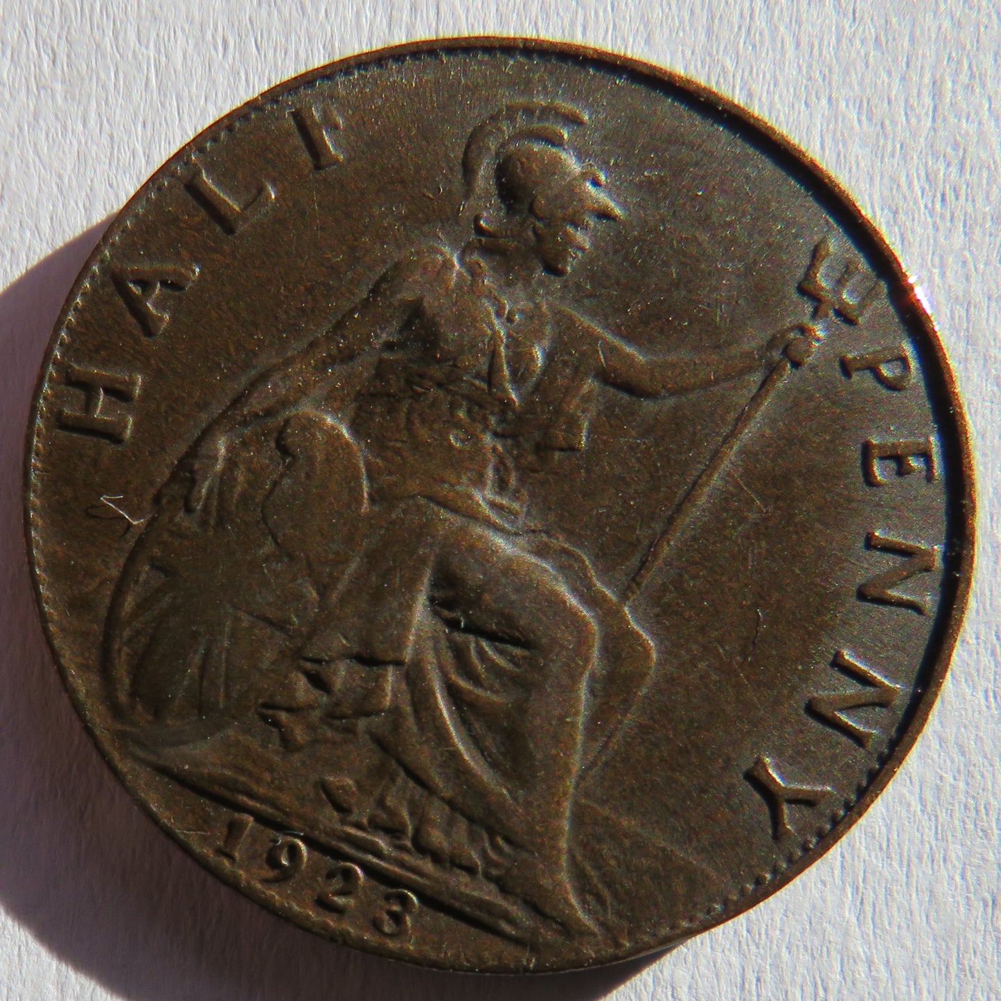 1923 King George V Halfpenny Coin - Great Britain