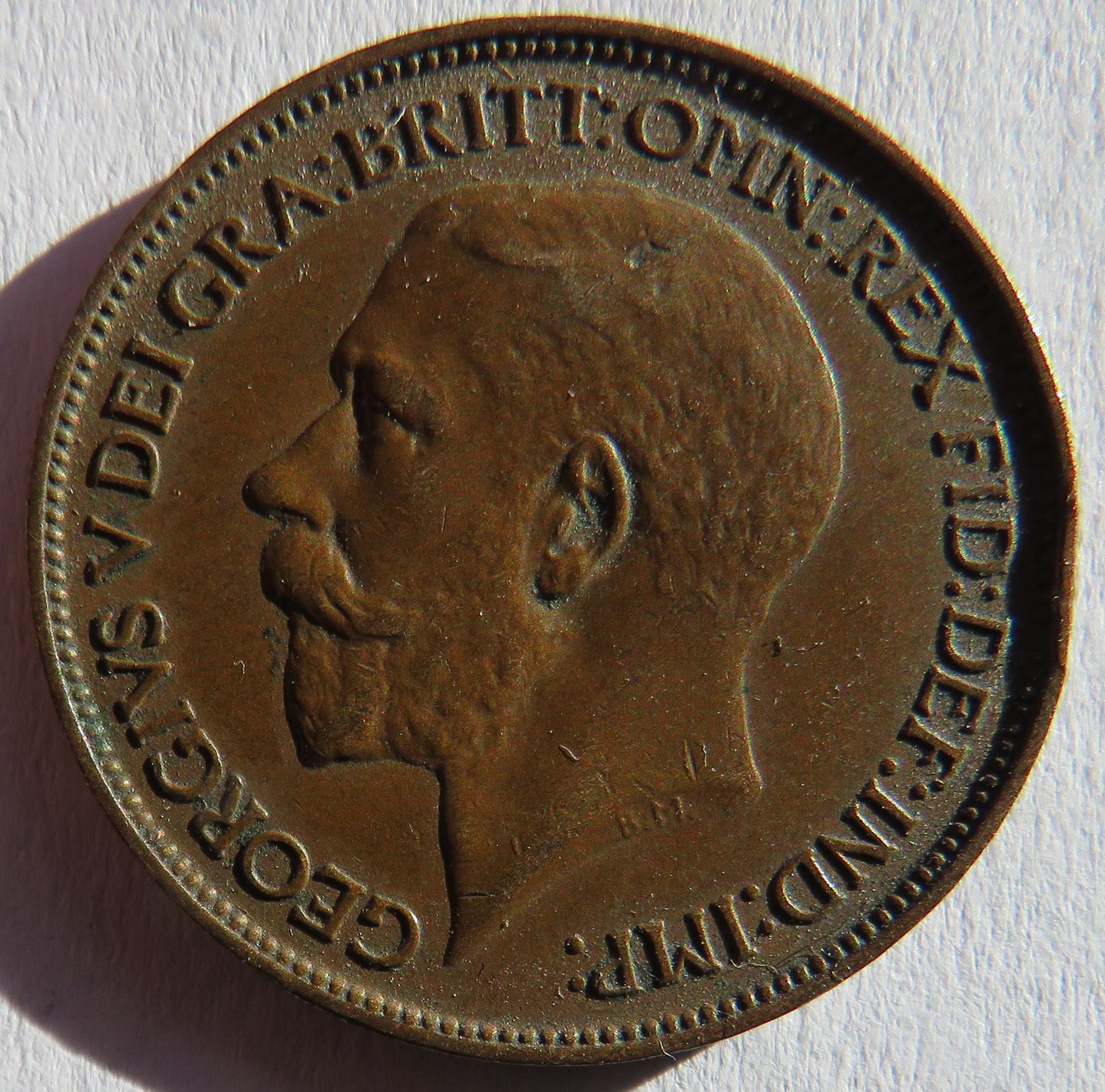 1923 King George V Halfpenny Coin - Great Britain