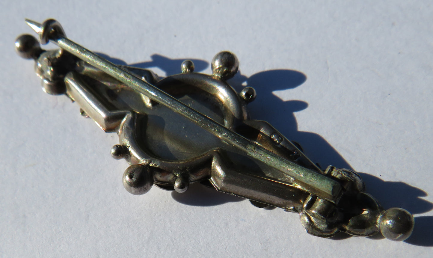 Antique Victorian Sterling Silver Swallow Brooch Hallmarked Birmingham 1897