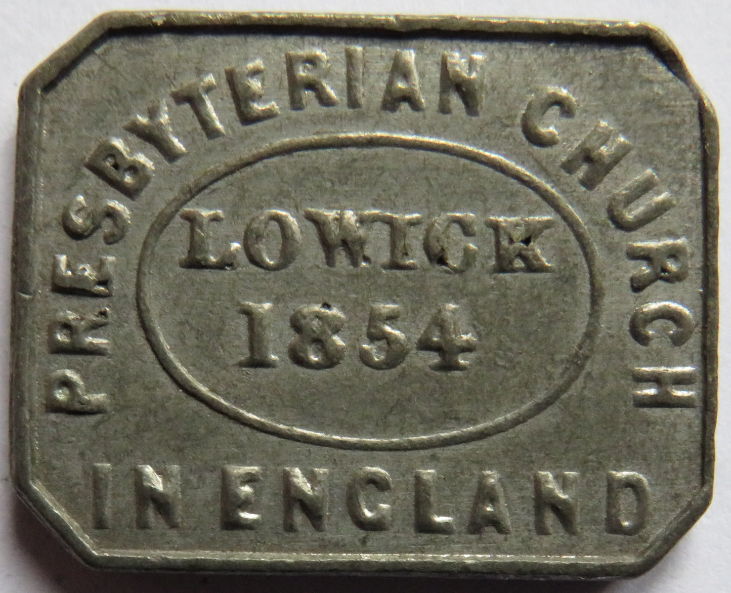 1854 Lowick Presbyterian Church In England Communion Token