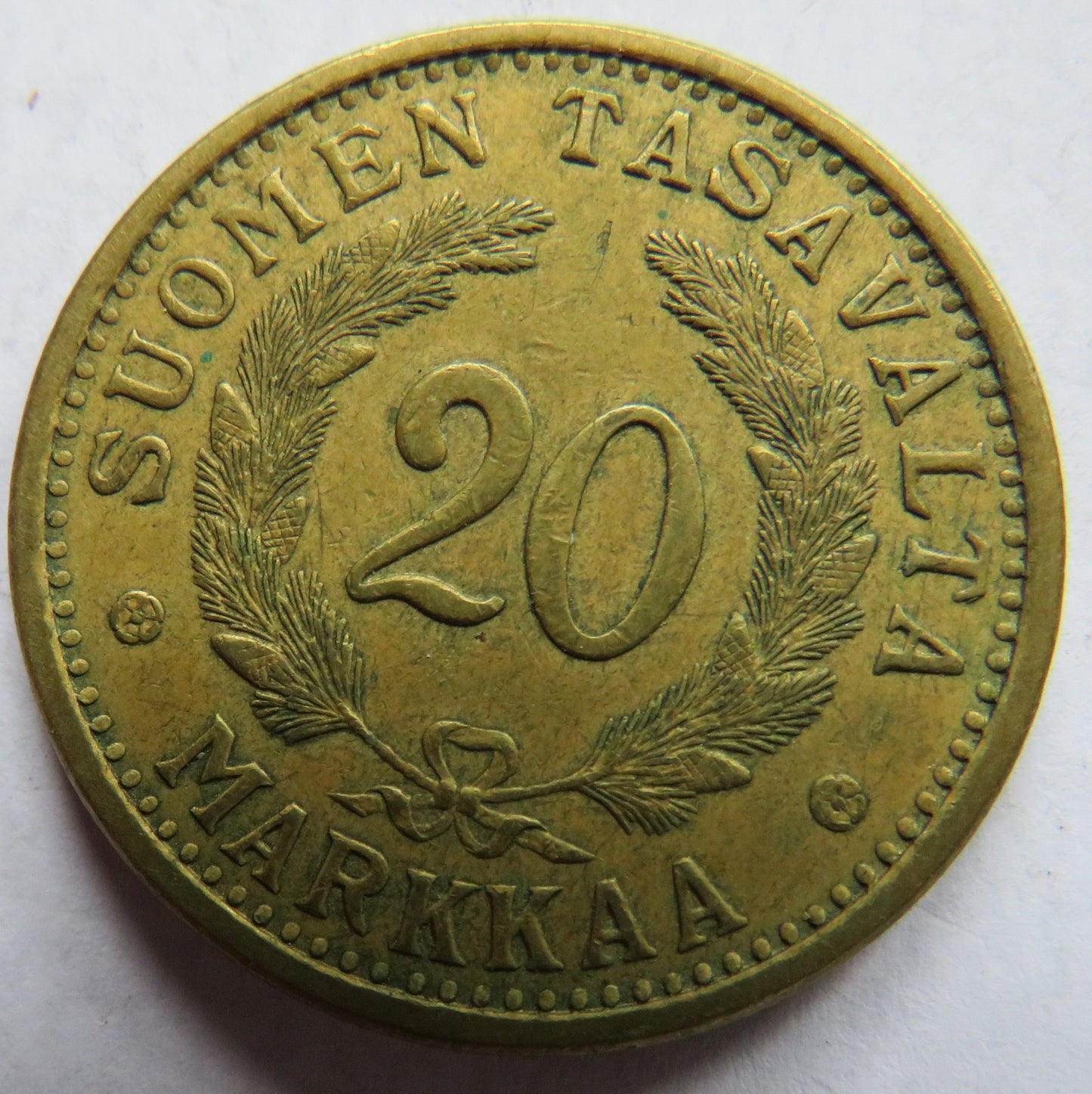 1937 Finland 20 Markkaa Coin