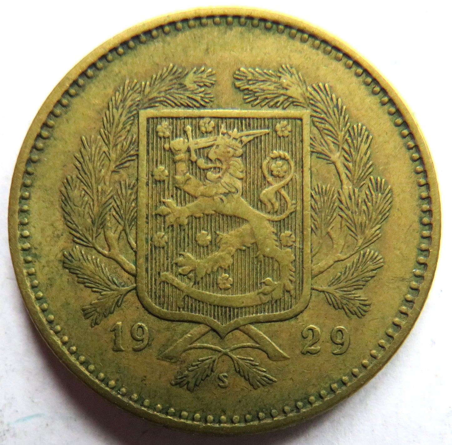 1929 Finland 10 Markkaa Coin