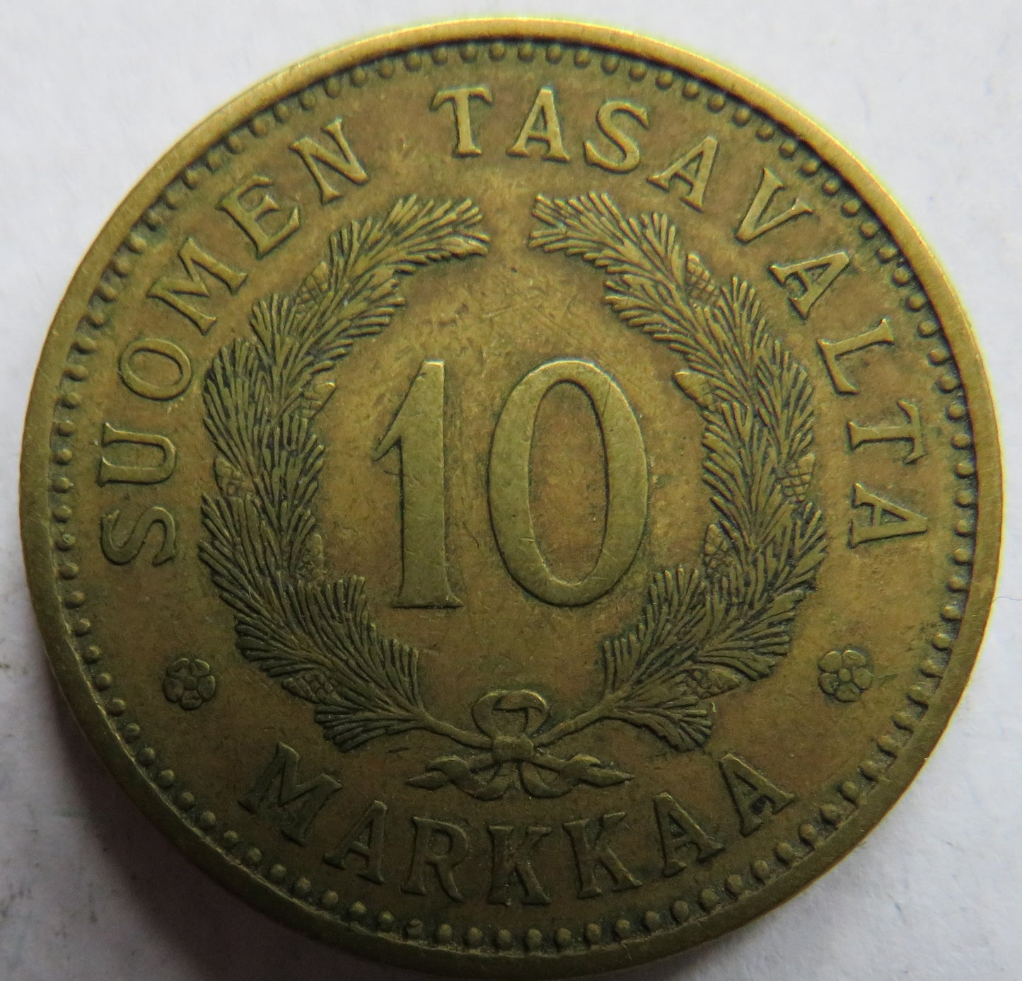 1929 Finland 10 Markkaa Coin