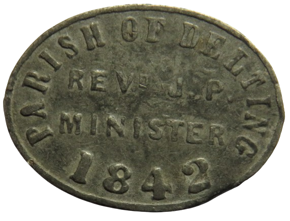 1842 Parish of Delting Scottish Church Communion Token