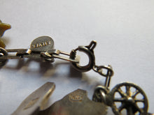 Load image into Gallery viewer, Vintage Silver Charm Bracelet With 11 Charms
