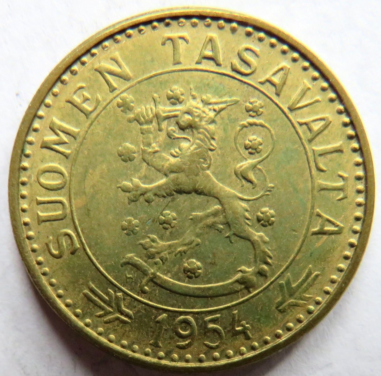 1954 Finland 20 Markkaa Coin