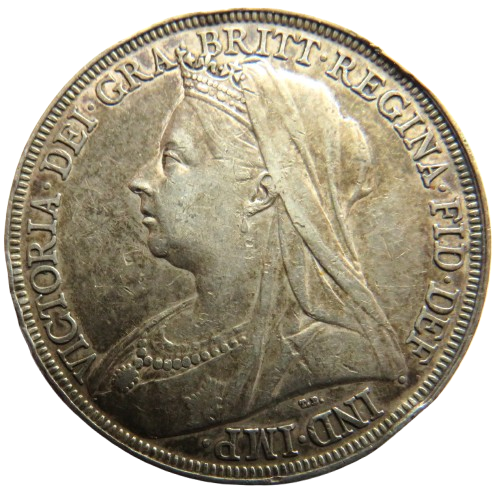 1895 LVIII Queen Victoria Silver Crown Coin In Better Grade - Great Britain