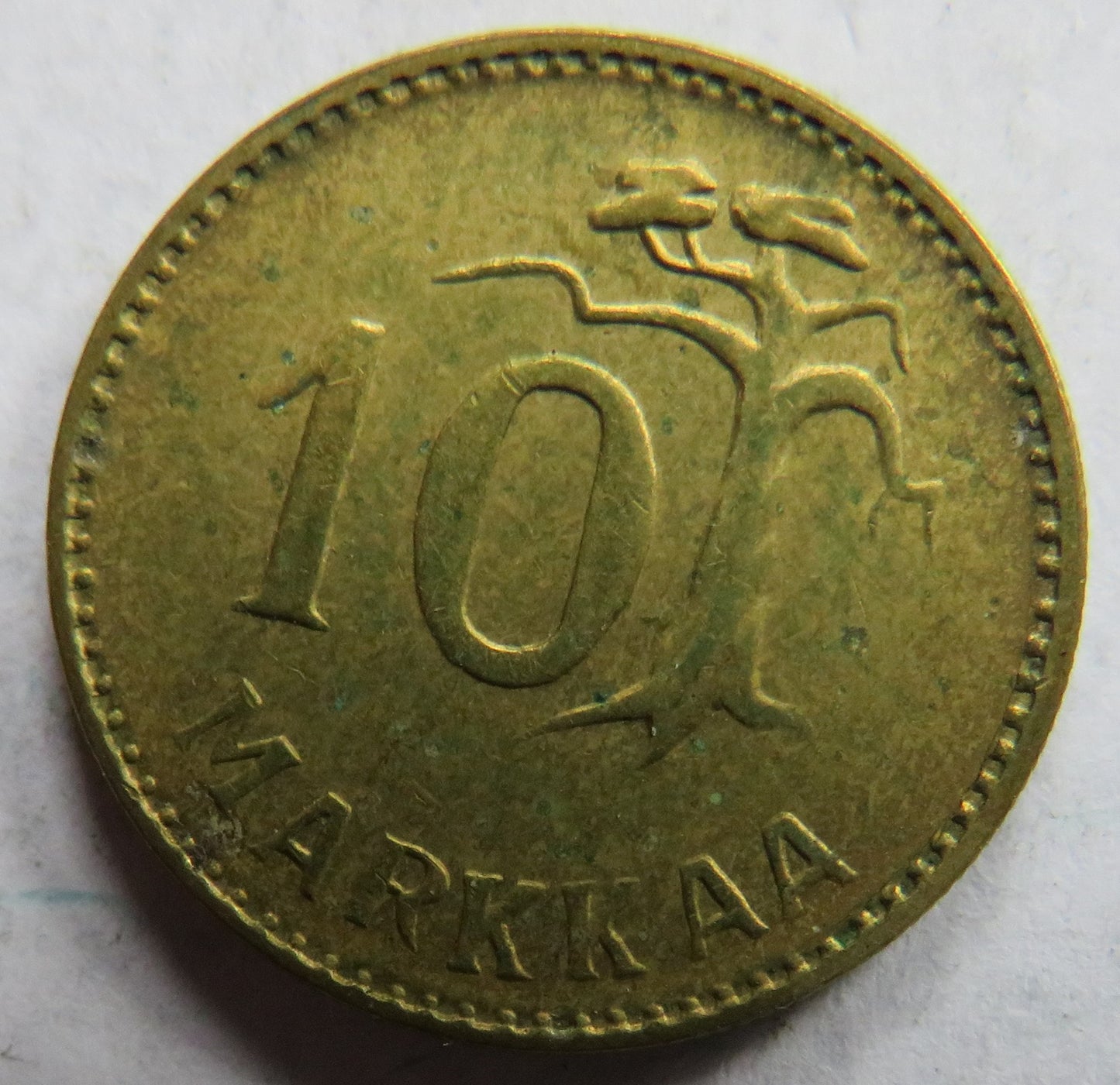 1953 Finland 10 Markkaa Coin