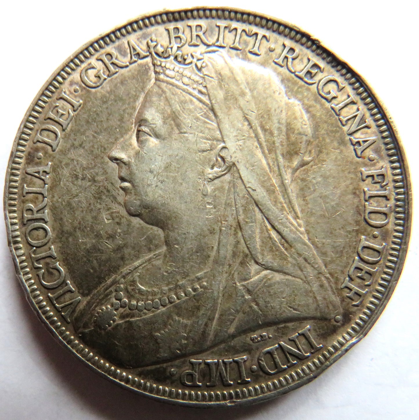 1895 LVIII Queen Victoria Silver Crown Coin In Better Grade - Great Britain