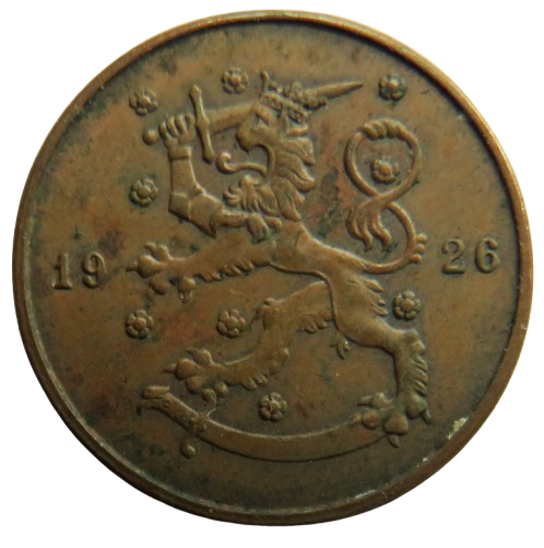 1926 Finland 10 Pennia Coin