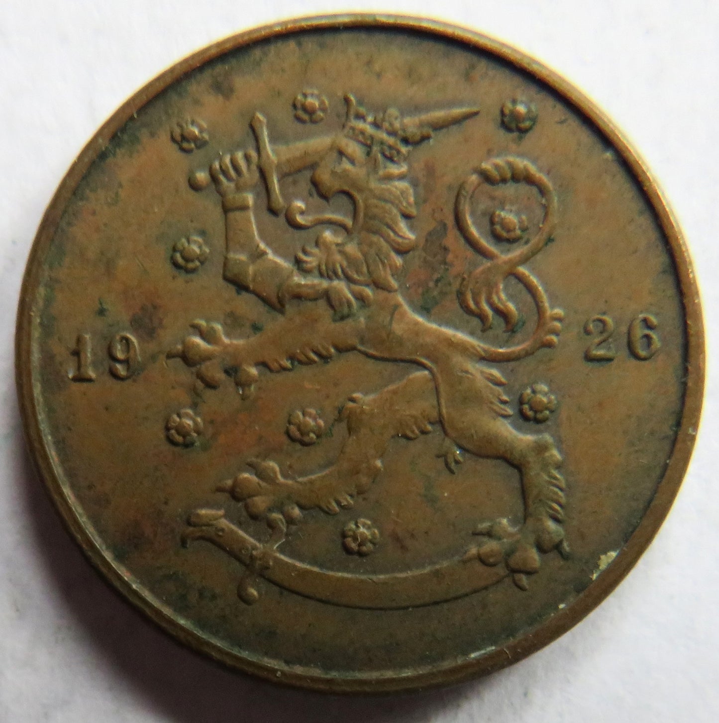 1926 Finland 10 Pennia Coin