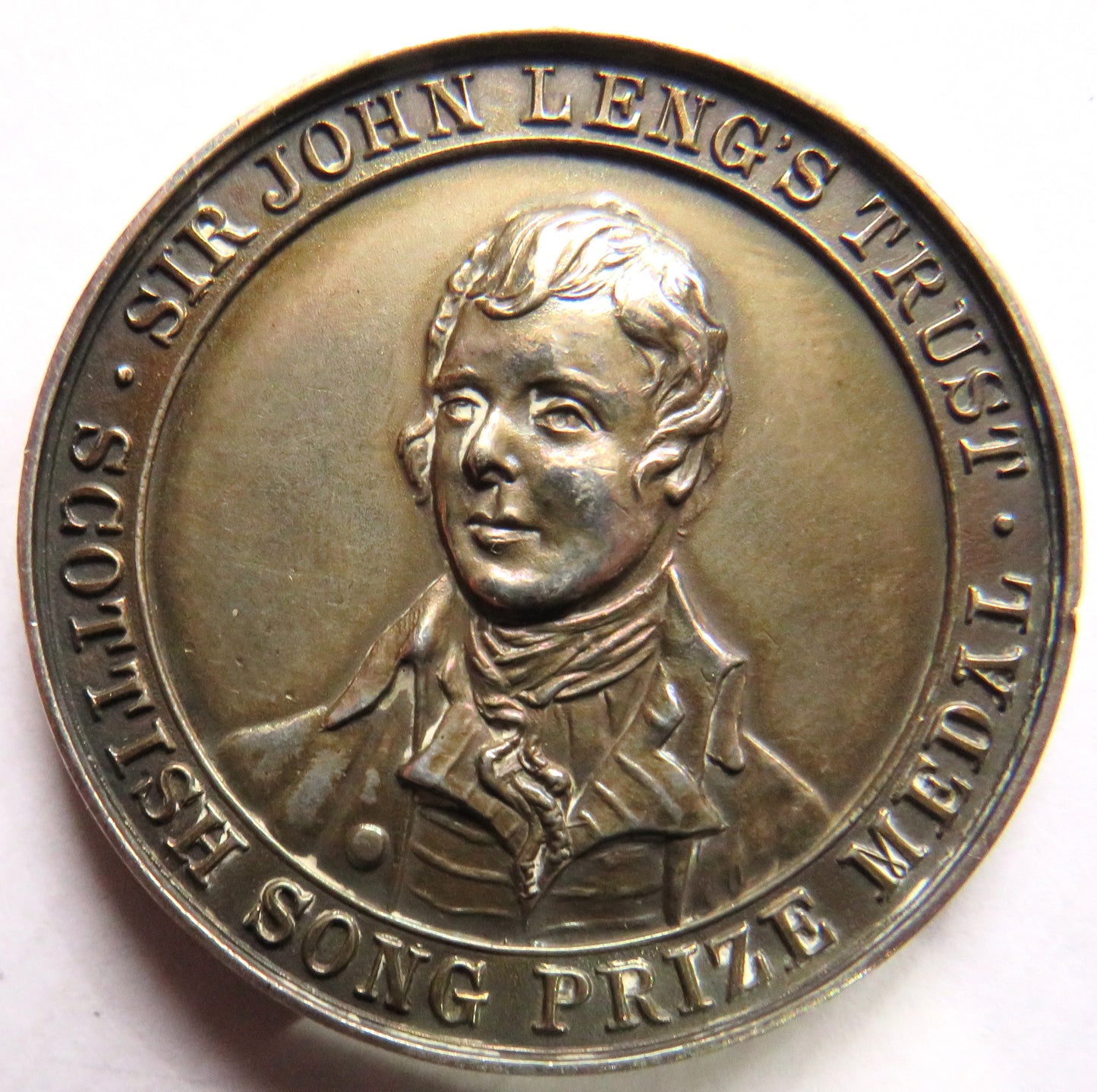 1918 Dundee Public School Sterling Silver Medal Scottish Song Prize Sir John Leng's
