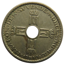 Load image into Gallery viewer, 1950 Norway One Krone Coin
