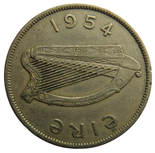 1954 Ireland Eire Halfcrown Coin