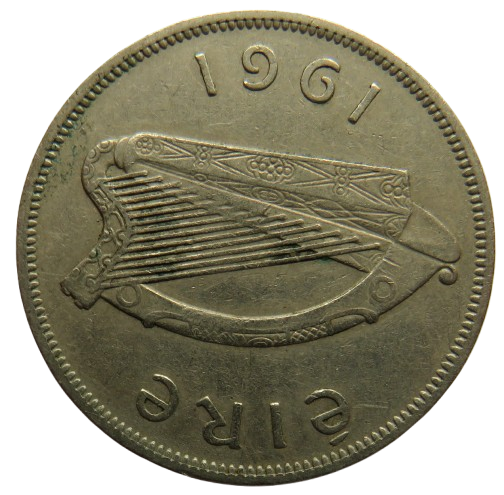 1961 Ireland Eire Halfcrown Coin