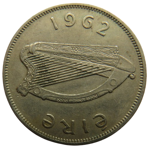 1962 Ireland Eire Halfcrown Coin