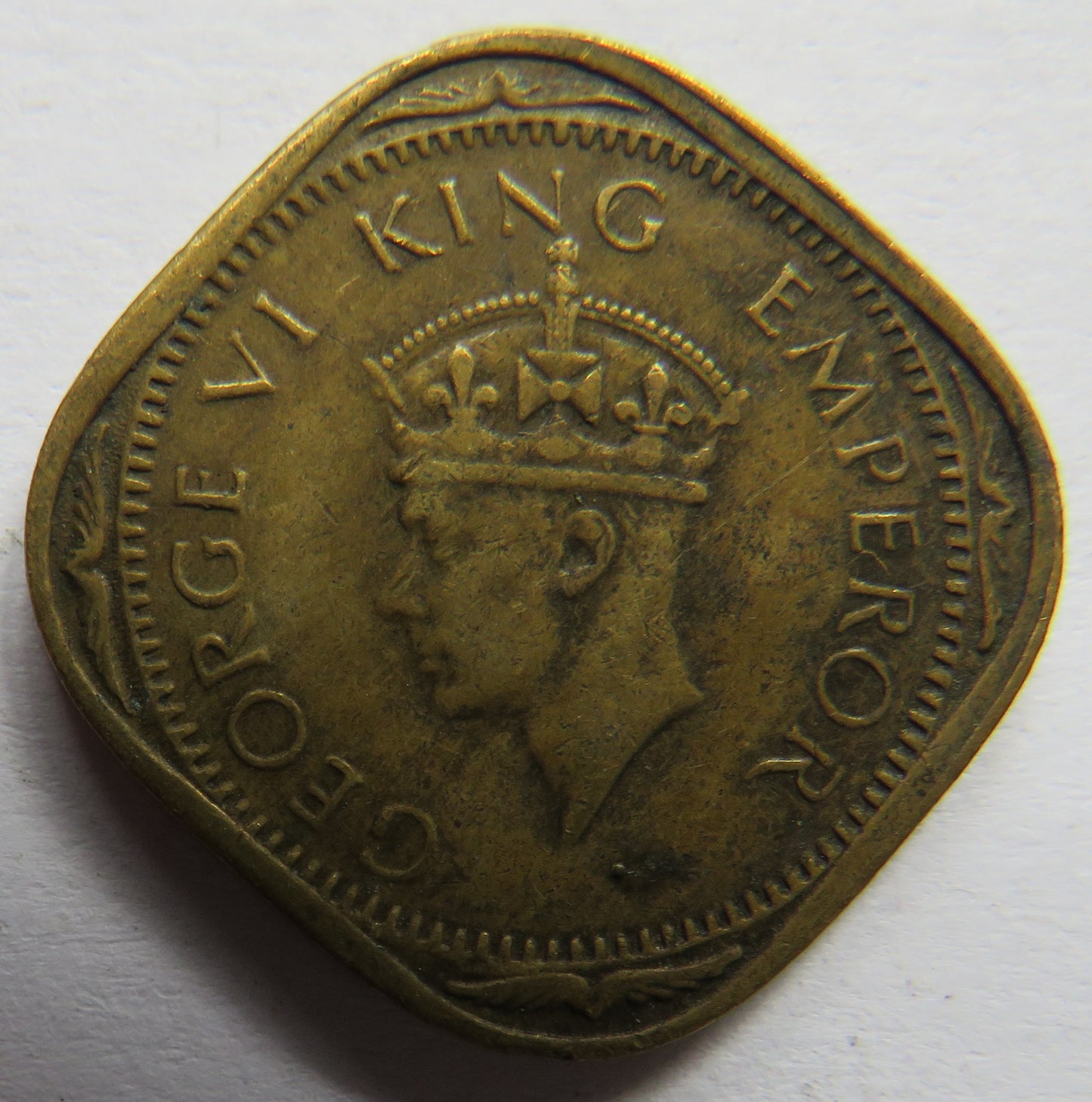 1943 King George VI India 2 Annas Coin