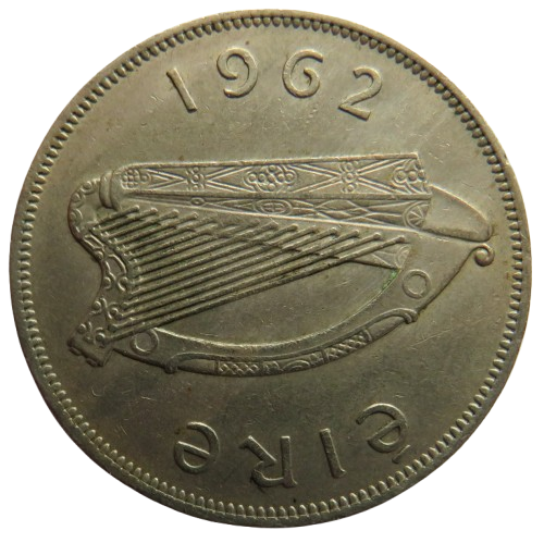 1962 Ireland Eire Halfcrown Coin