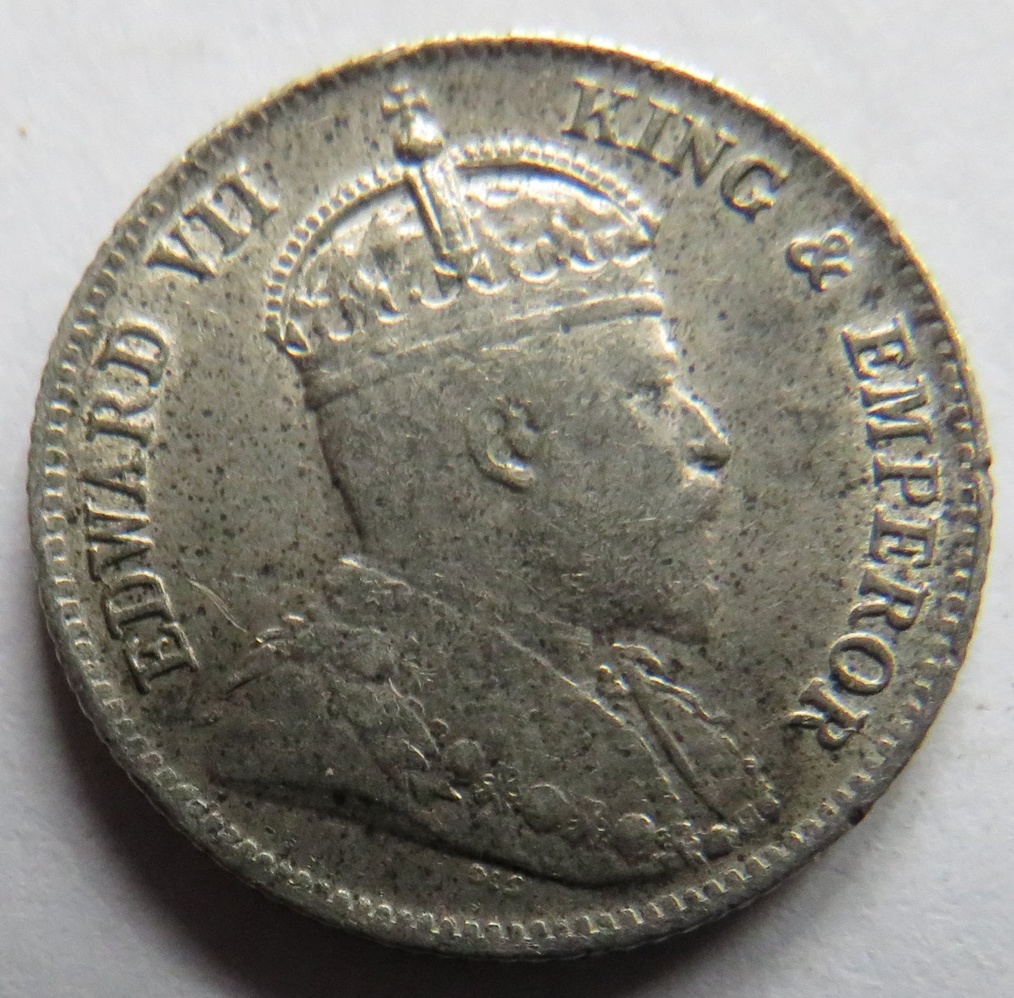 1903 King Edward VII Hong Kong Silver 10 Cents Coin