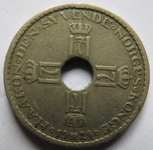 Load image into Gallery viewer, 1925 Norway One Krone Coin
