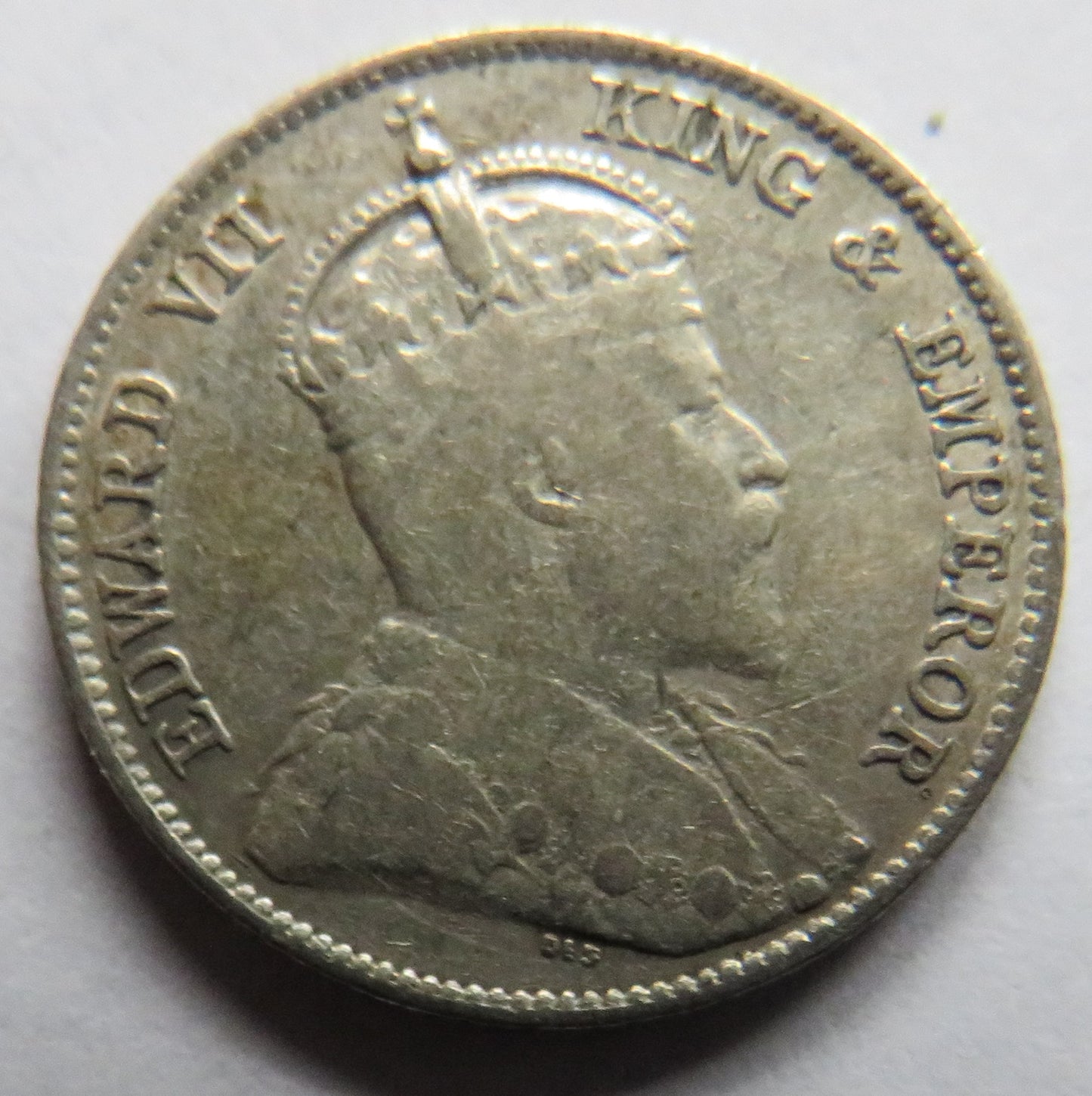 1903 King Edward VII Hong Kong Silver 10 Cents Coin
