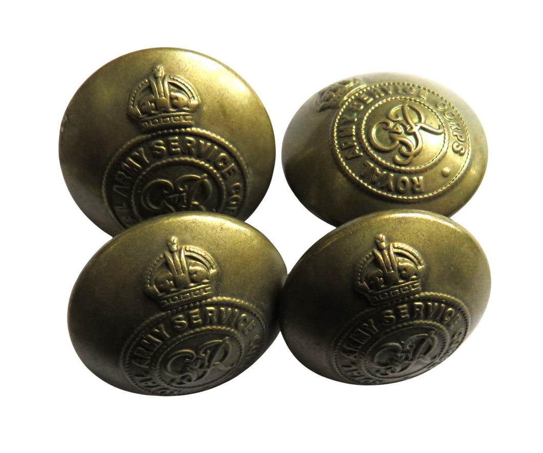 Antique Set of 4 Royal Army Service Corps Buttons By Gaunt, London