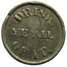 Load image into Gallery viewer, Cupar Angus U.S.C Drink Ye All of It Scottish Church Communion Token

