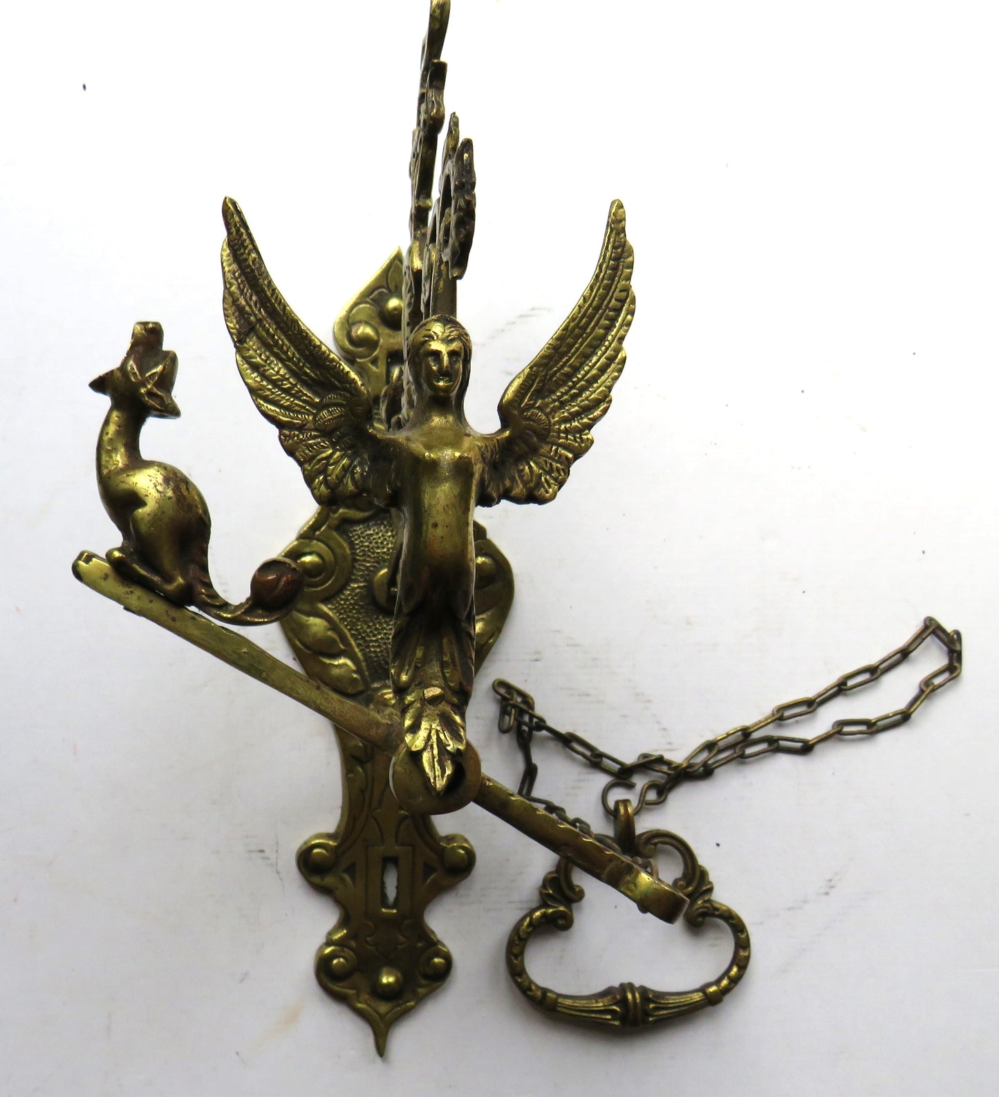 Antique Wall Mounted Brass Door Bell