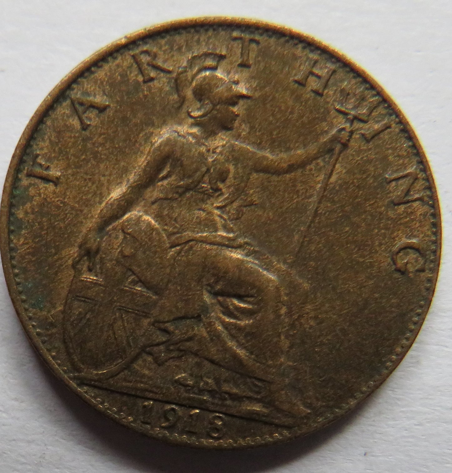 1918 King George V Farthing Coin In Higher Grade - Great Britain