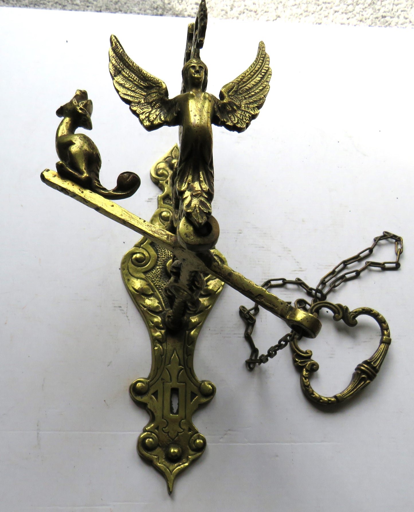 Antique Wall Mounted Brass Door Bell