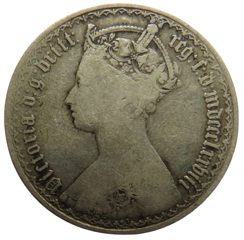 1878 Queen Victoria Silver Gothic Florin Coin