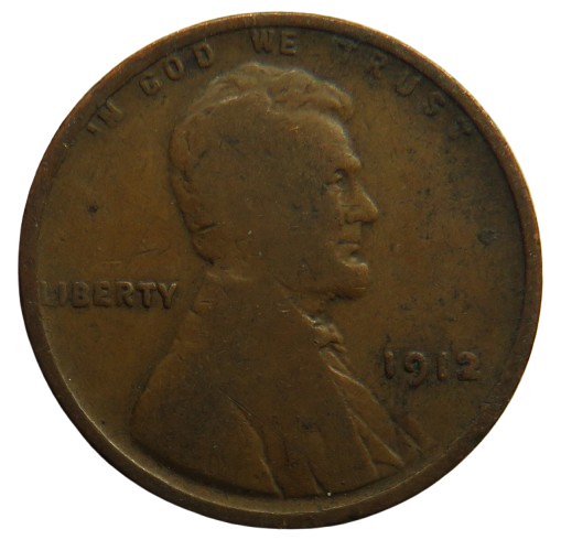 1912 USA Lincoln One Cent Coin