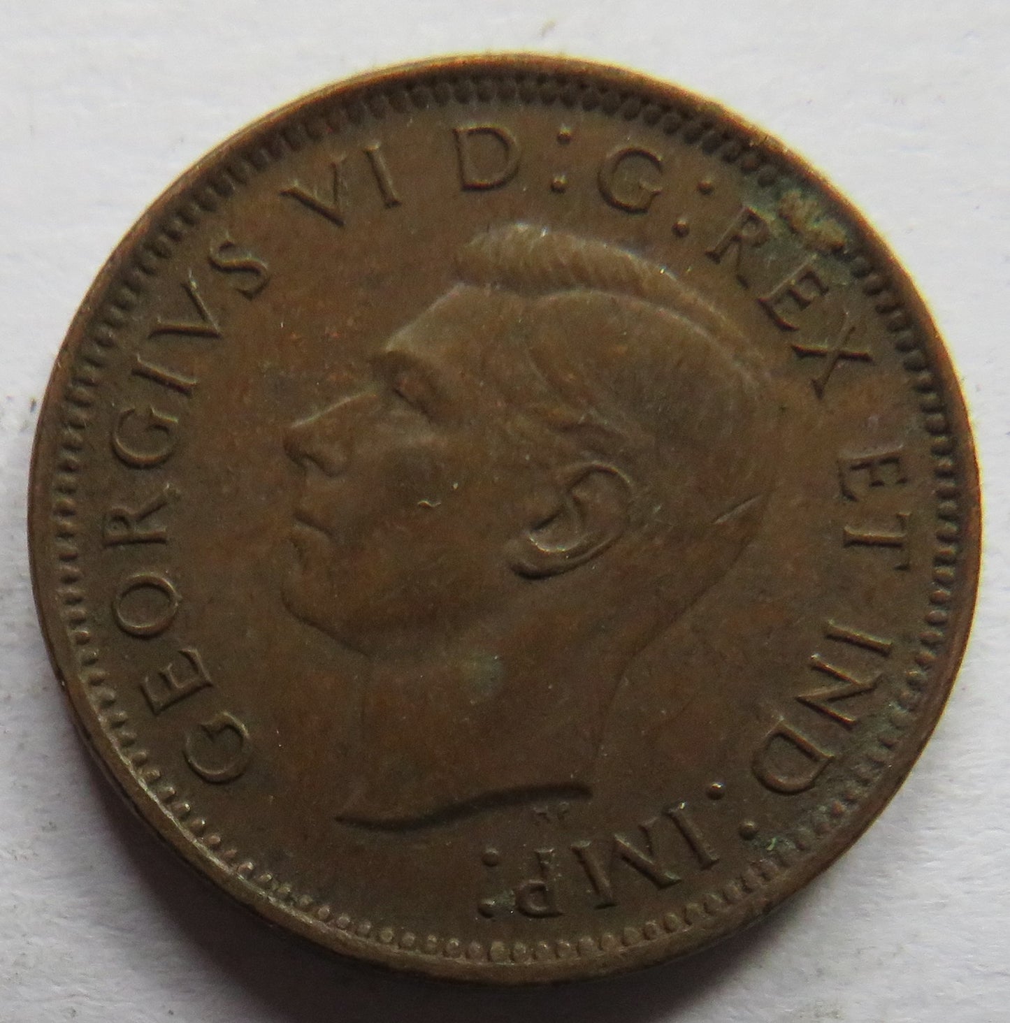 1941 King George VI Canada One Cent Coin