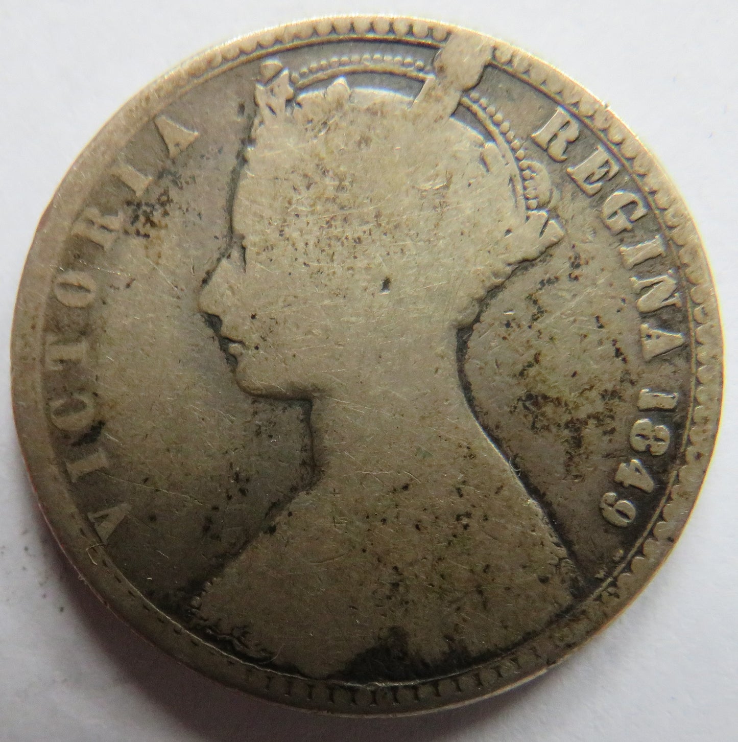 1849 Queen Victoria Silver Florin Coin "Godless" Type