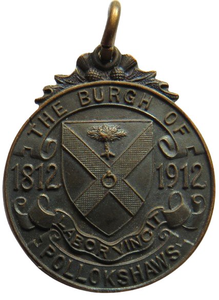 1812-1912 Centenary of the Burgh of Pollokshaws Commemorative Medal
