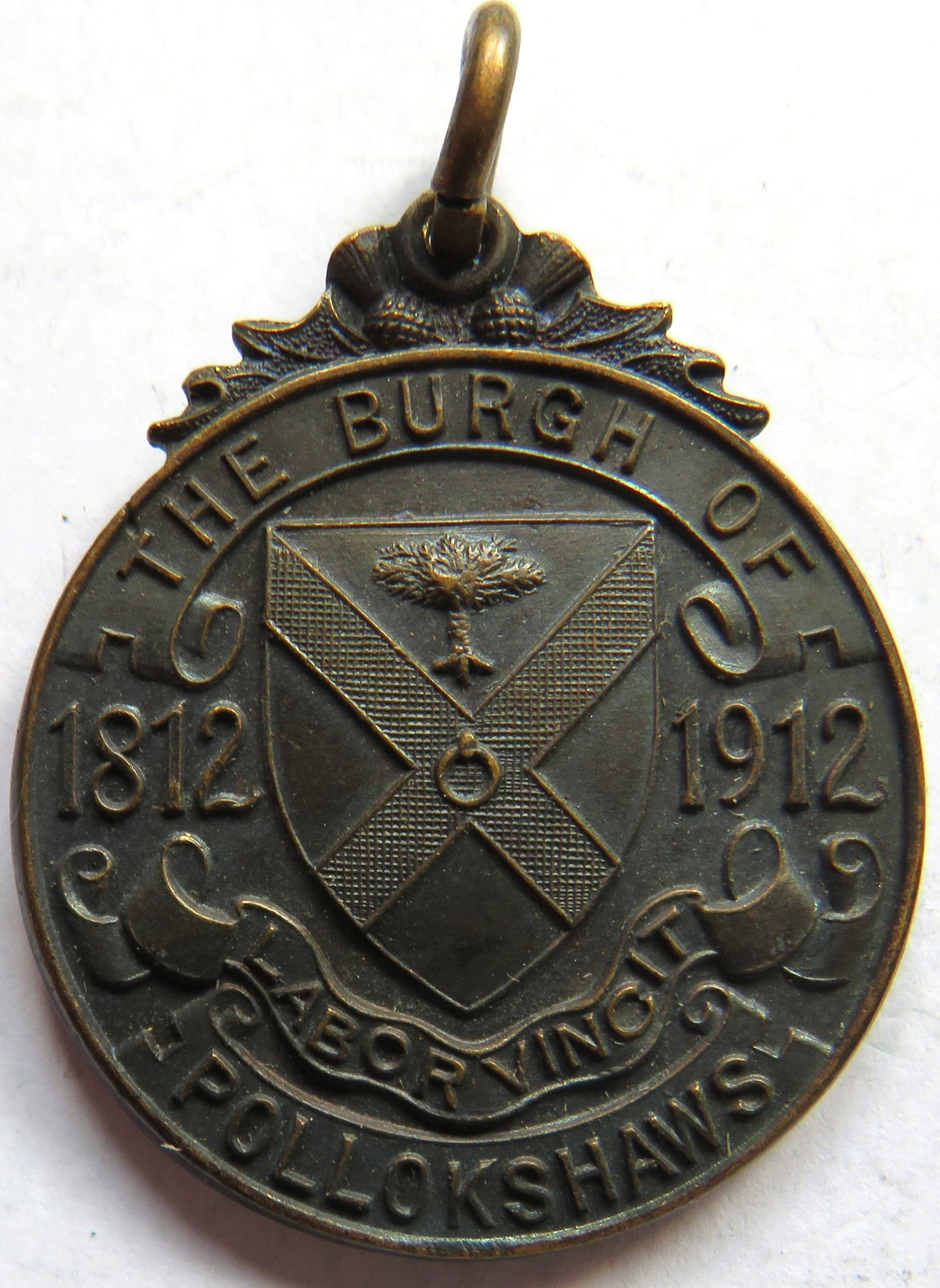 1812-1912 Centenary of the Burgh of Pollokshaws Commemorative Medal