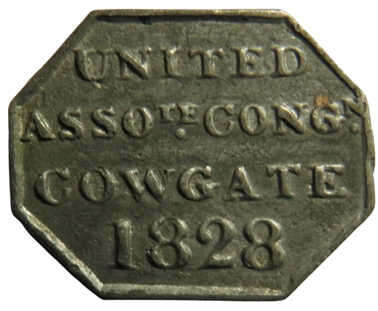 1828 Cowgate United Associate Congregation Church Communion Token